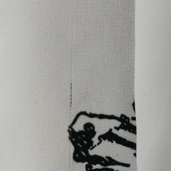 Chicos Layered Look Blouse Floral Monochrome Black White Size Large Long Sleeve - Picture 10 of 11